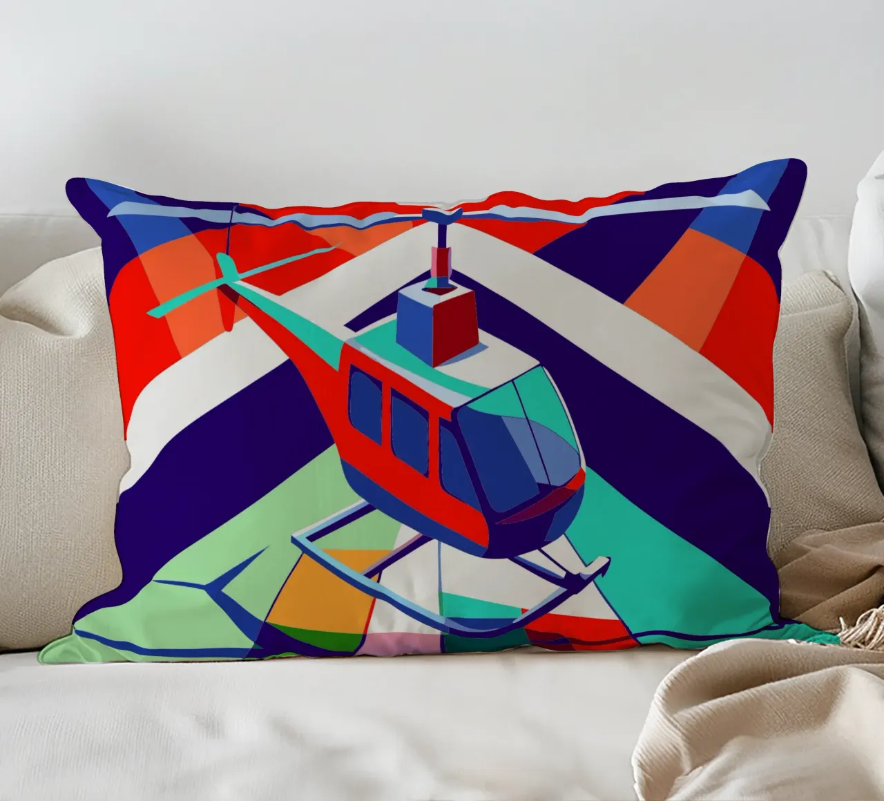 hellicopter vector decorative cushion by Elfath
