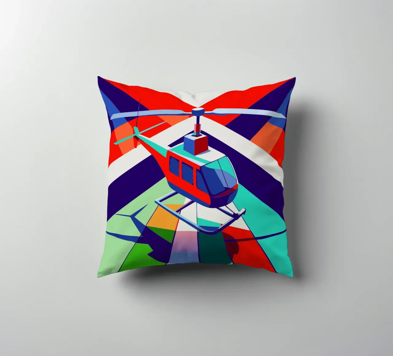 hellicopter vector decorative cushion by Elfath