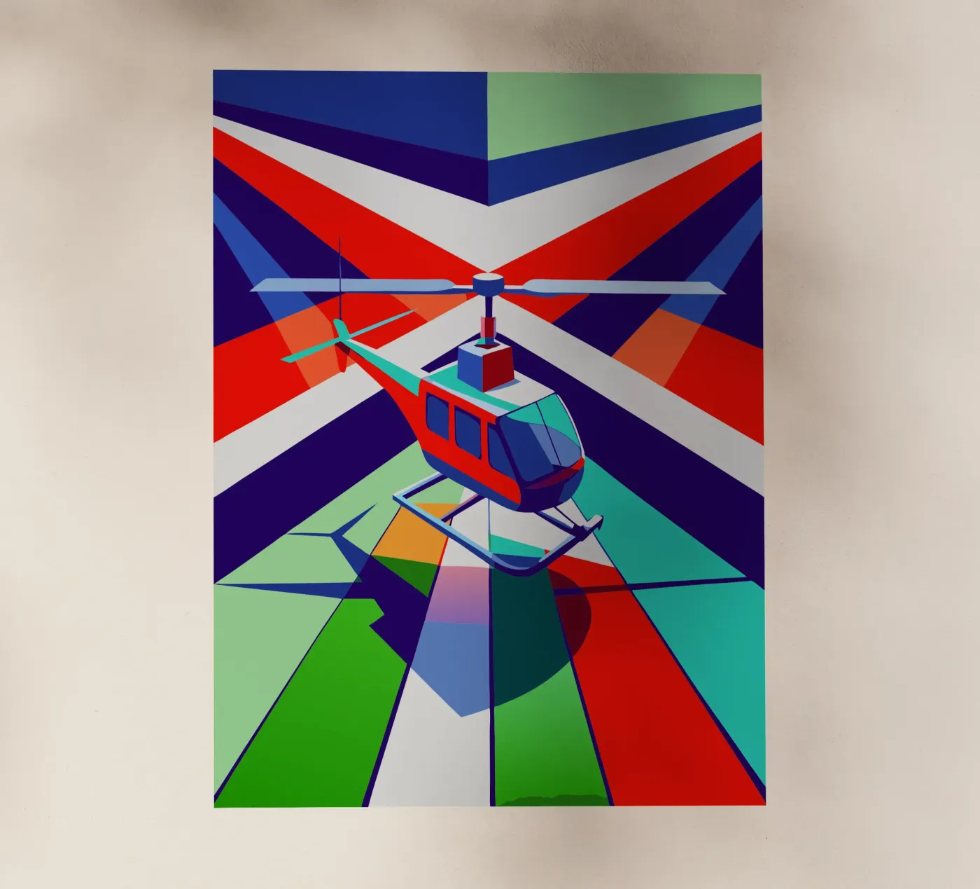 hellicopter vector Backlit Folie von Elfath