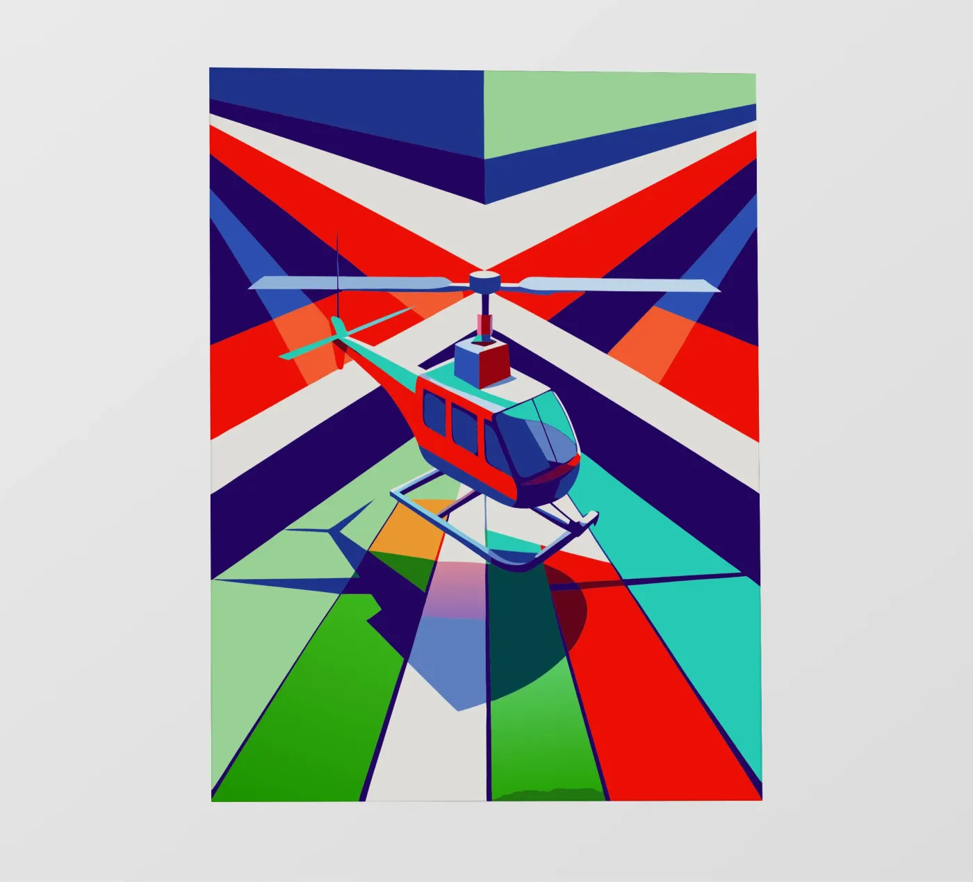 hellicopter vector Backlit Folie von Elfath