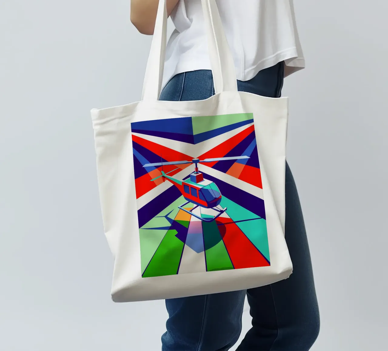 hellicopter vector tote bag by Elfath