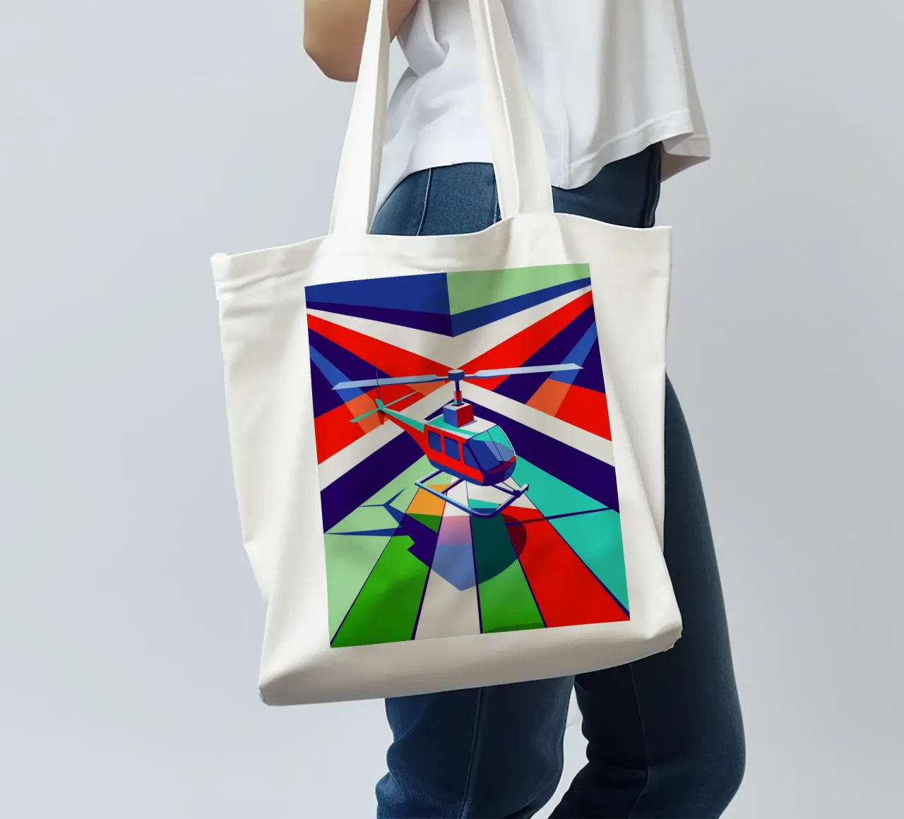 hellicopter vector tote bag by Elfath