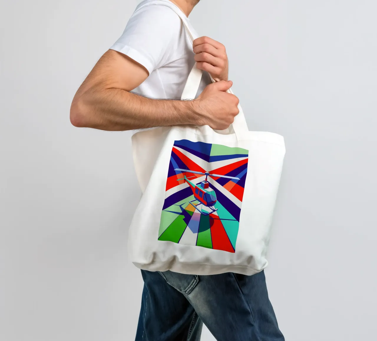 hellicopter vector tote bag by Elfath