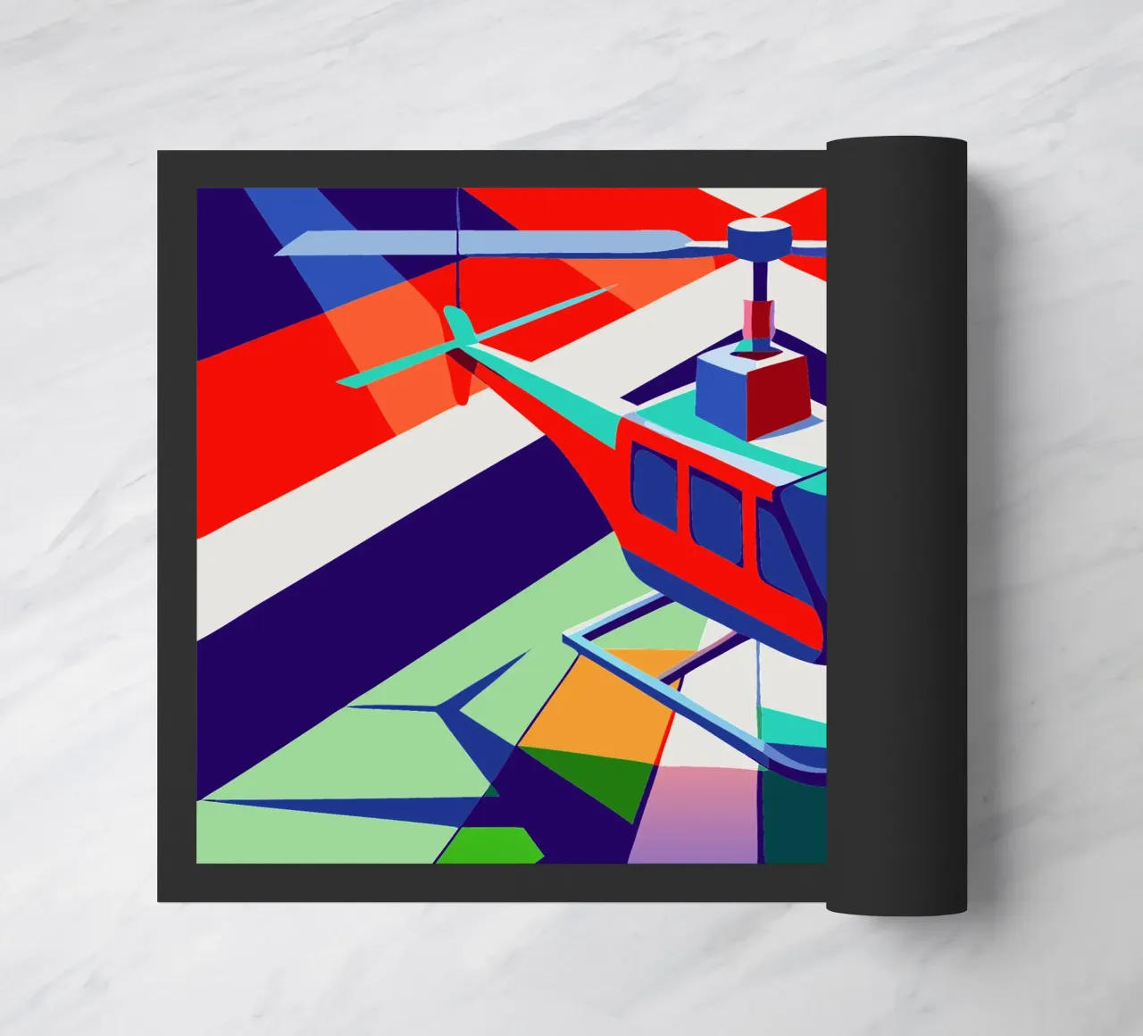 hellicopter vector doormat by Elfath