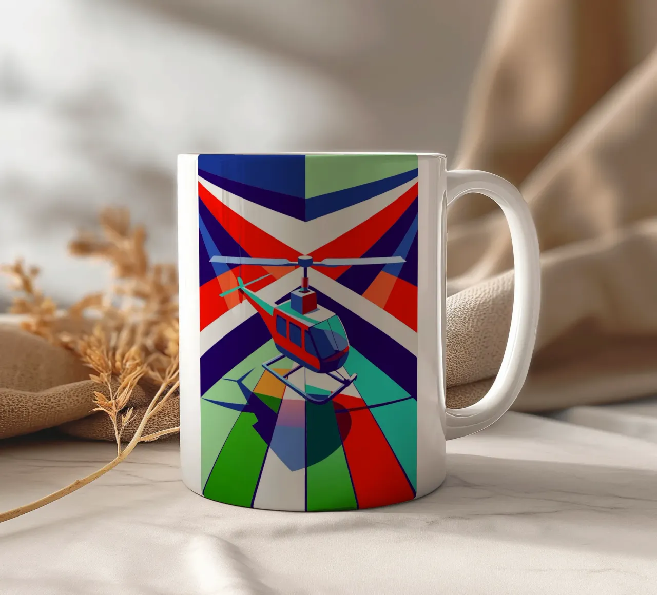 hellicopter vector ceramic mug by Elfath
