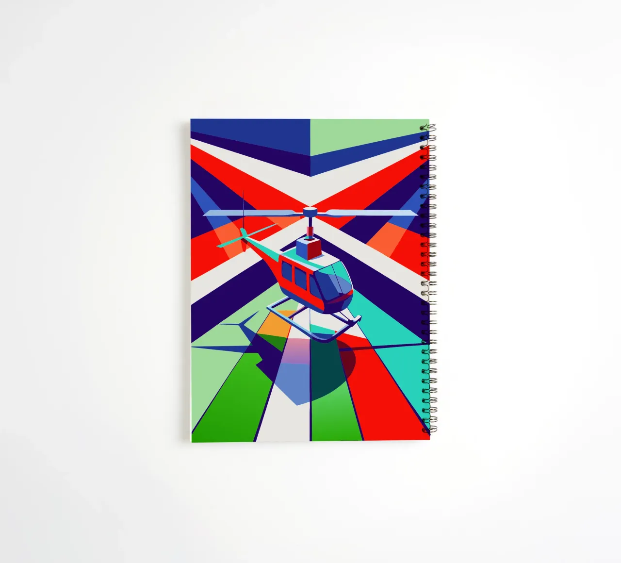 hellicopter vector spiral notebook by Elfath