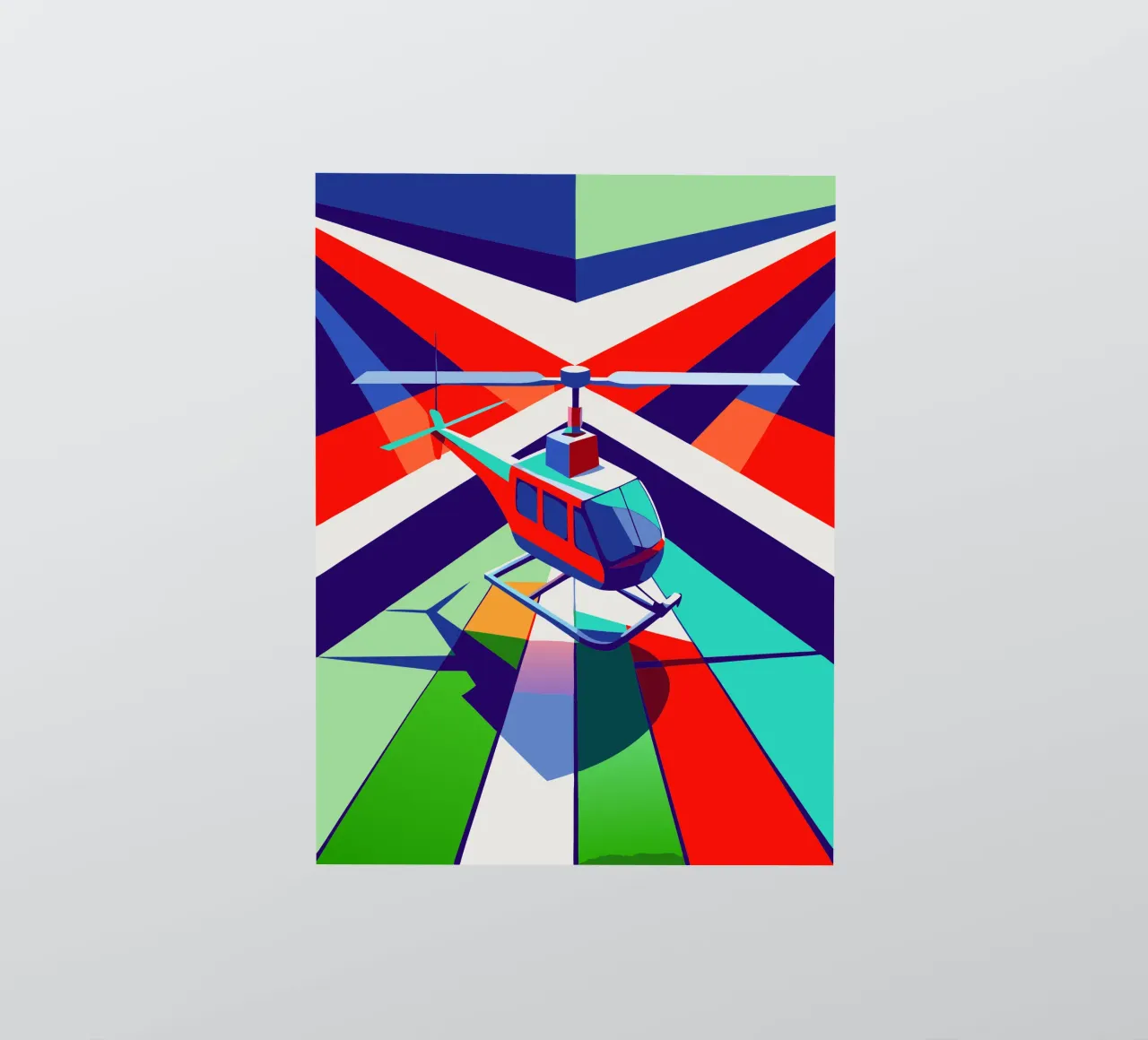 hellicopter vector sticker by Elfath