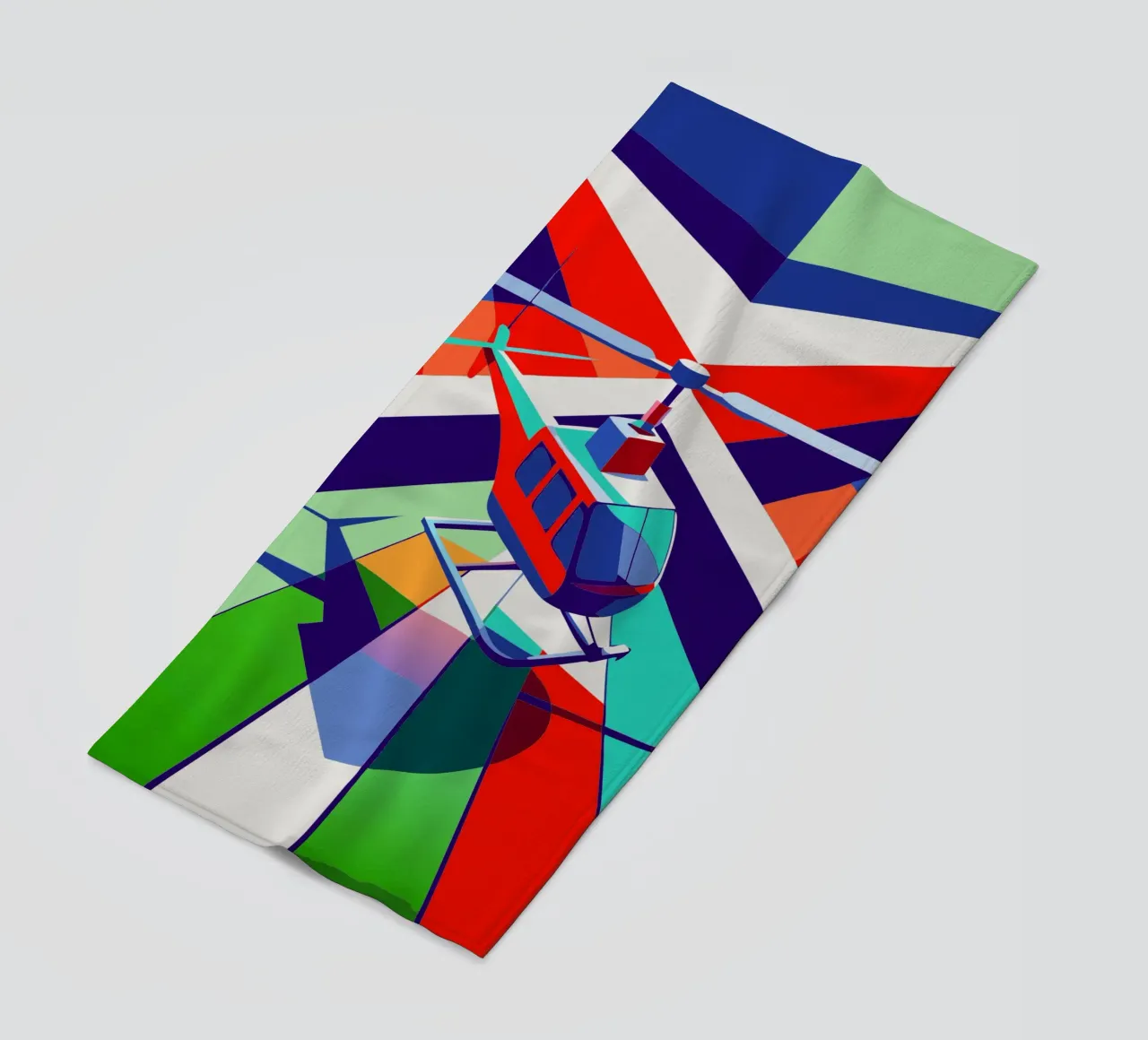 hellicopter vector beach towel by Elfath