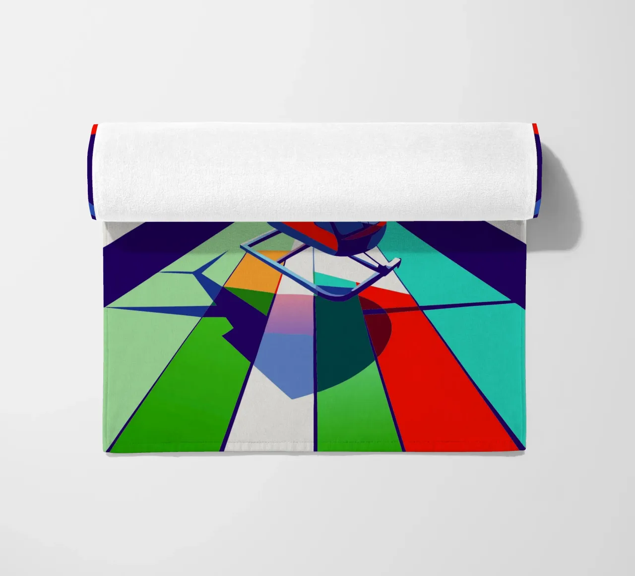 hellicopter vector beach towel by Elfath