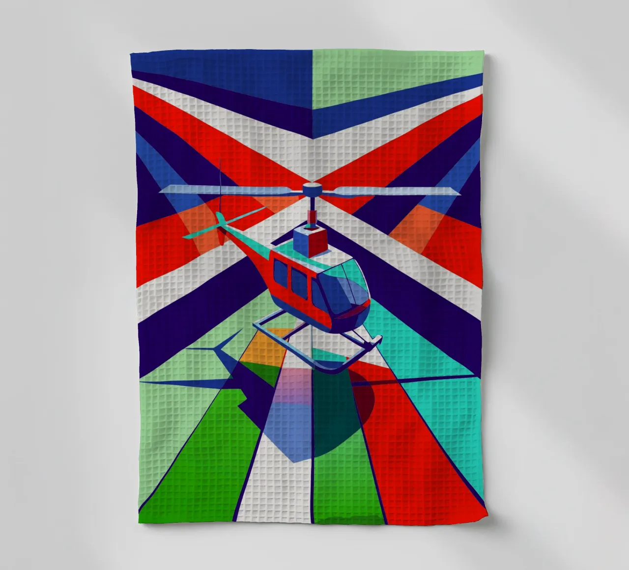 hellicopter vector tea towel by Elfath