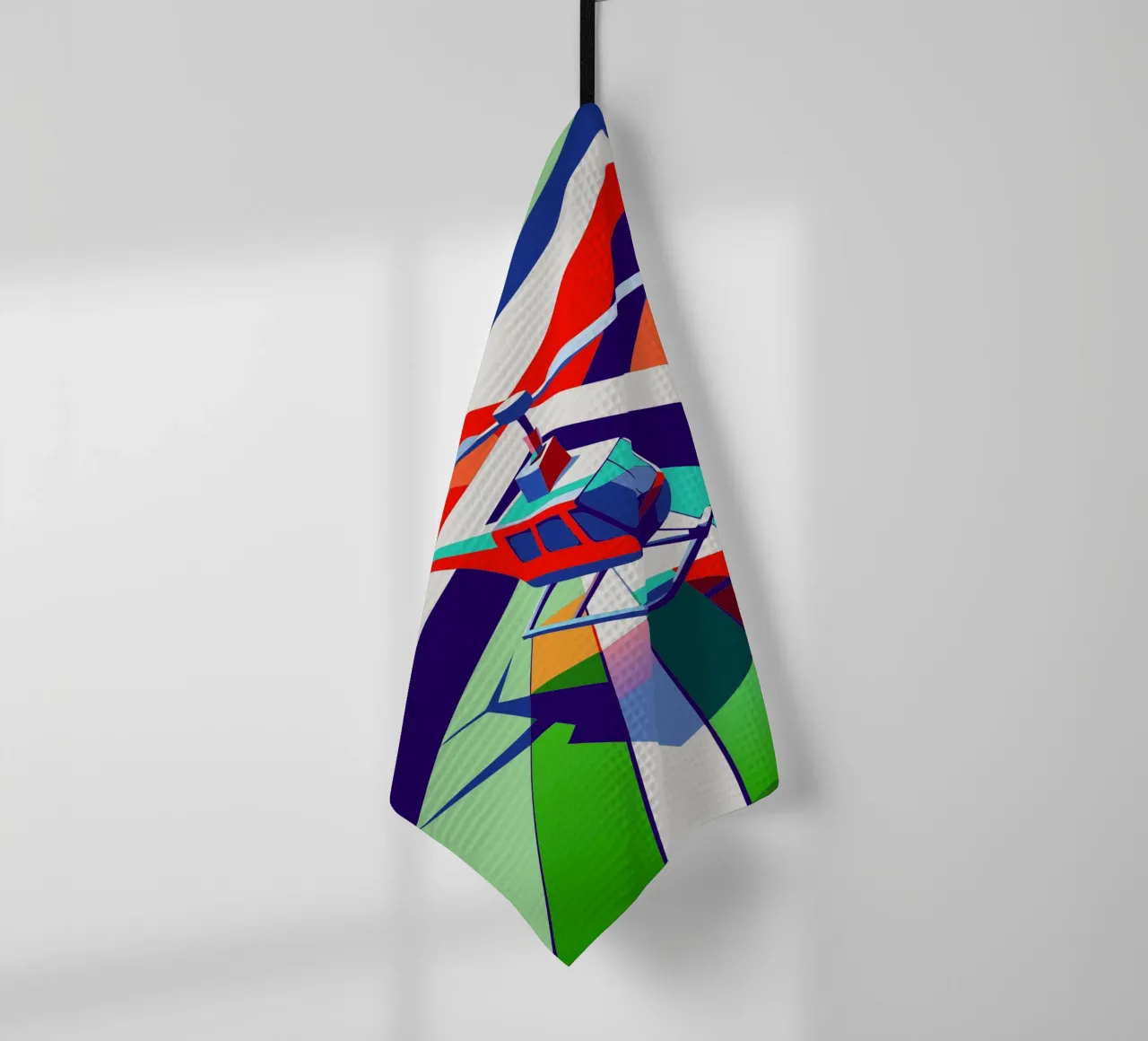 hellicopter vector tea towel by Elfath