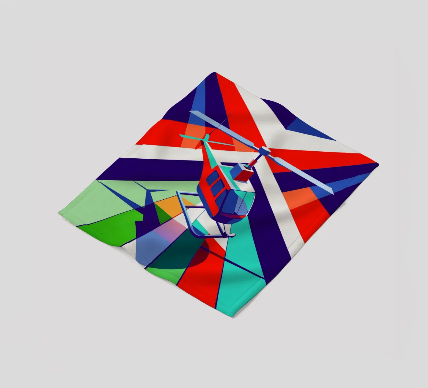 helikopter vector fleecedeken van Elfath