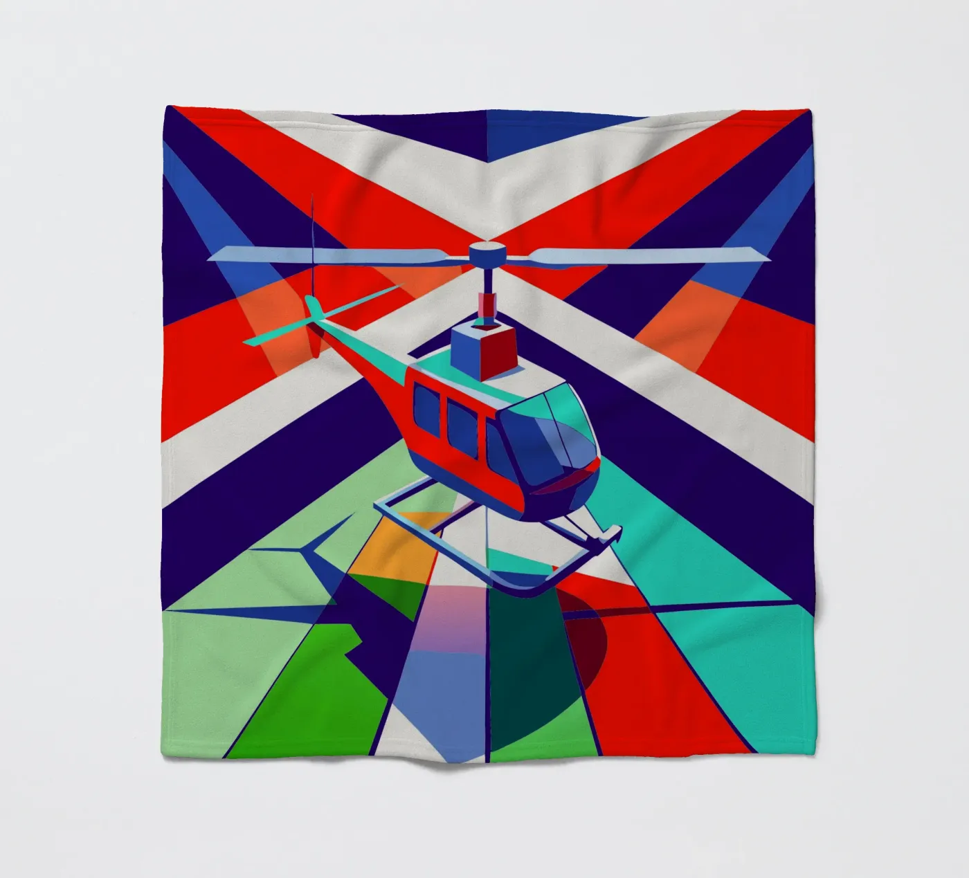 helikopter vector fleecedeken van Elfath