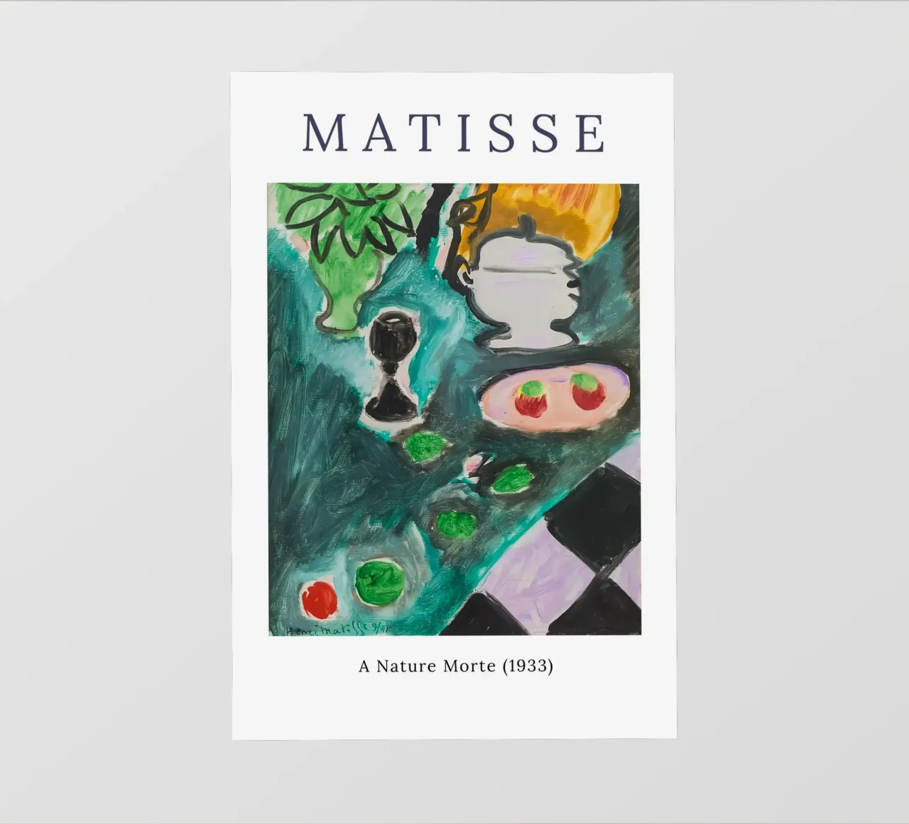 Henri Matisse A Nature Morte 1933 Backlit Folie von Stev Shop