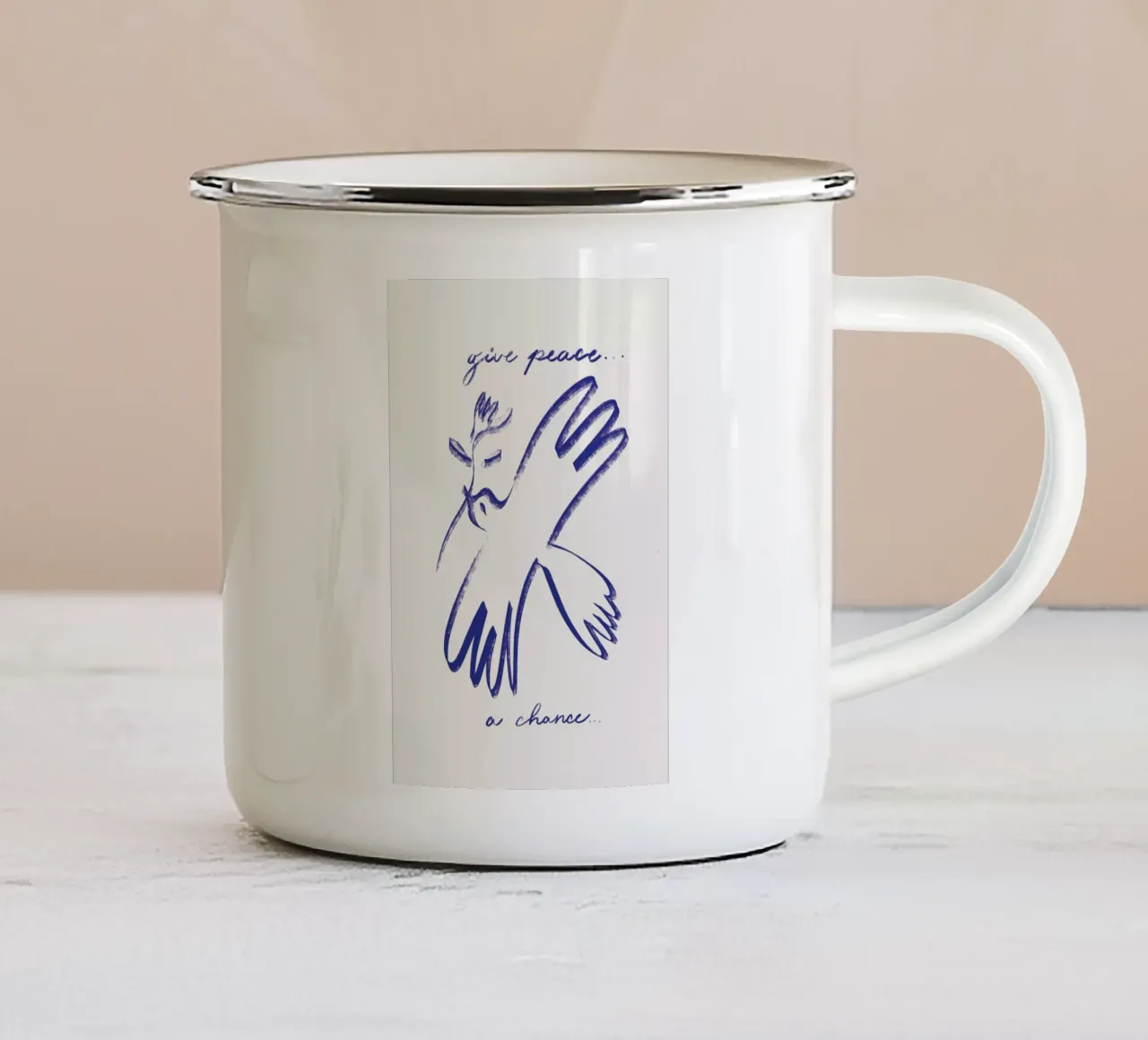 Dove 2 tazza in smalto da Pure