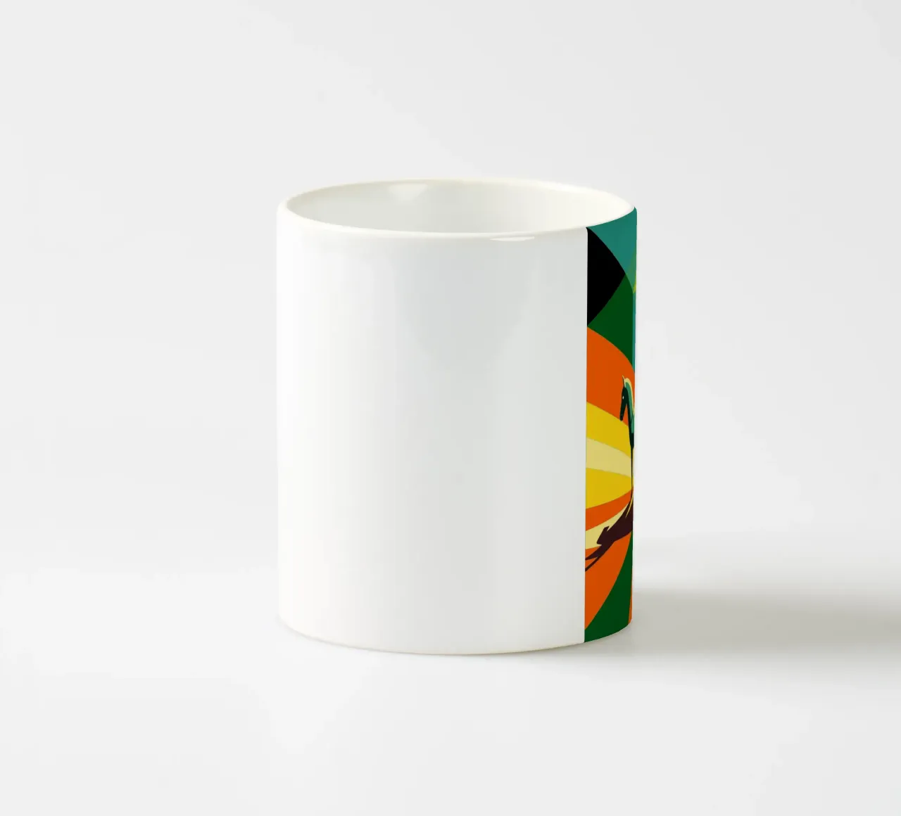 Vettore carrozza trainata da cavalli tazza in ceramica da Elfath