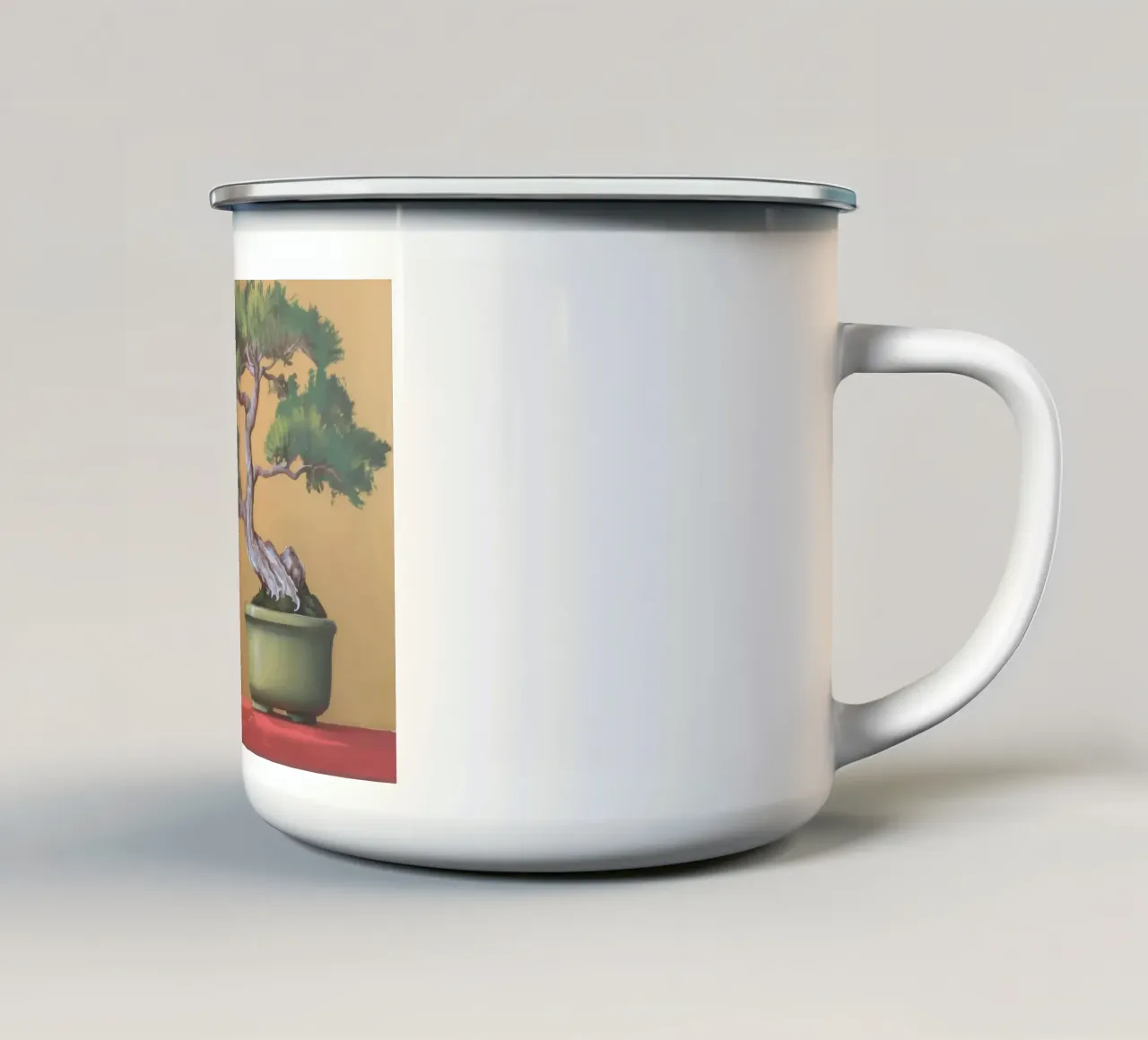 Bonsai elegante tazza in smalto da Silk Palette