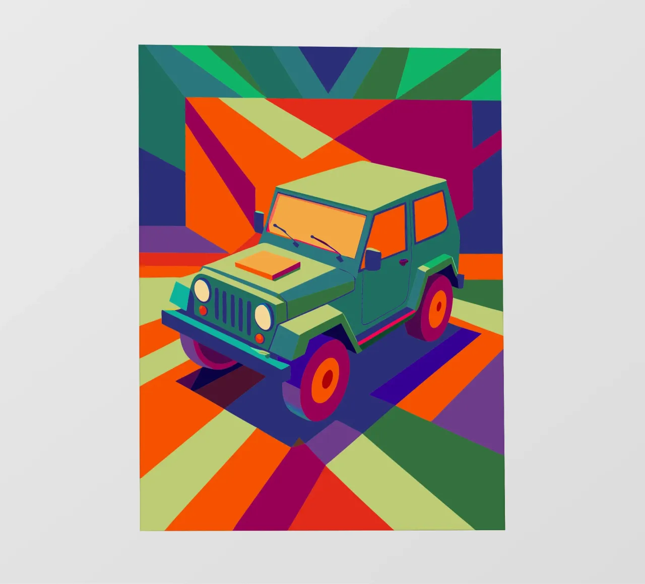 jeep car vector pvc cover by Elfath