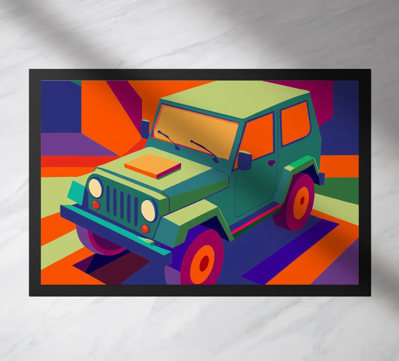 jeep auto vector deurmat van Elfath