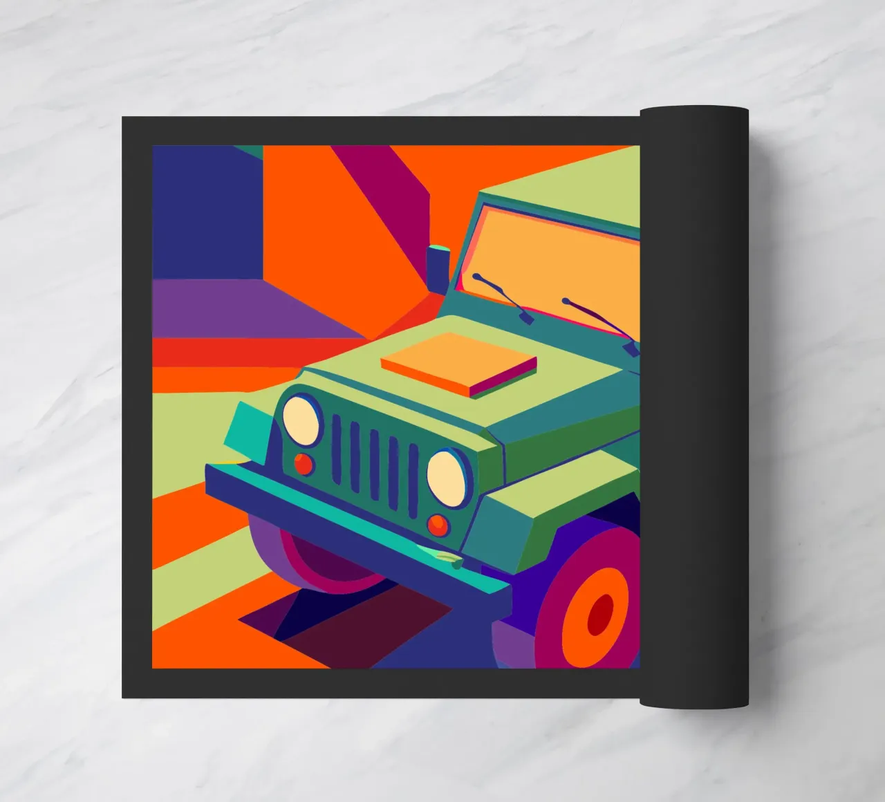 jeep auto vector deurmat van Elfath