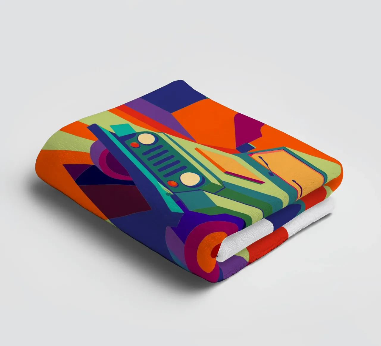 jeep car vector towel by Elfath