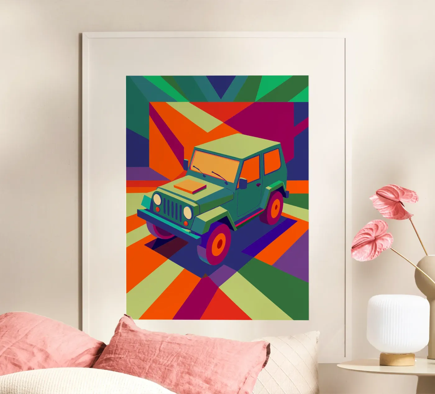 jeep car vector poster van Elfath