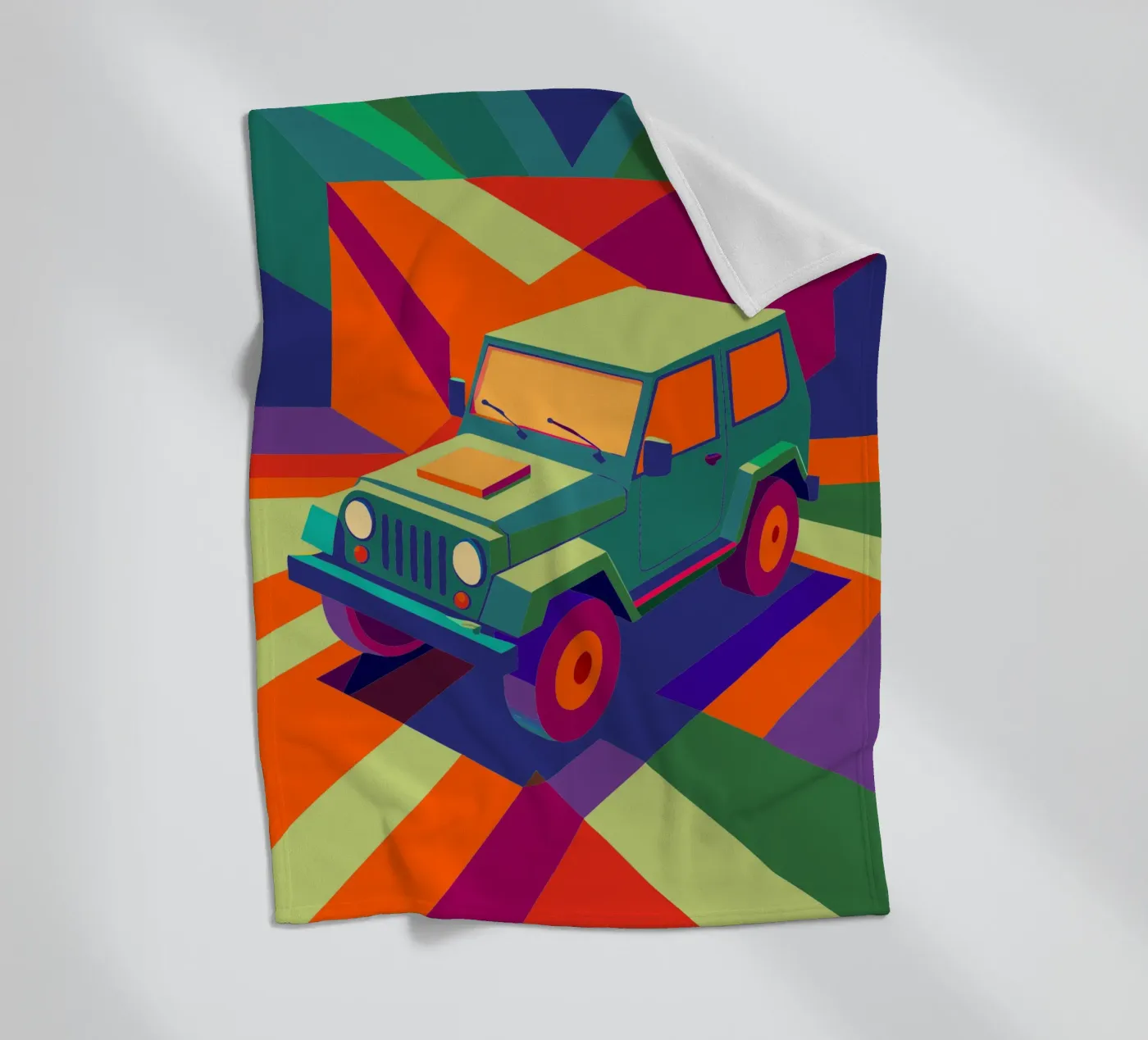 jeep auto vector fleecedeken van Elfath