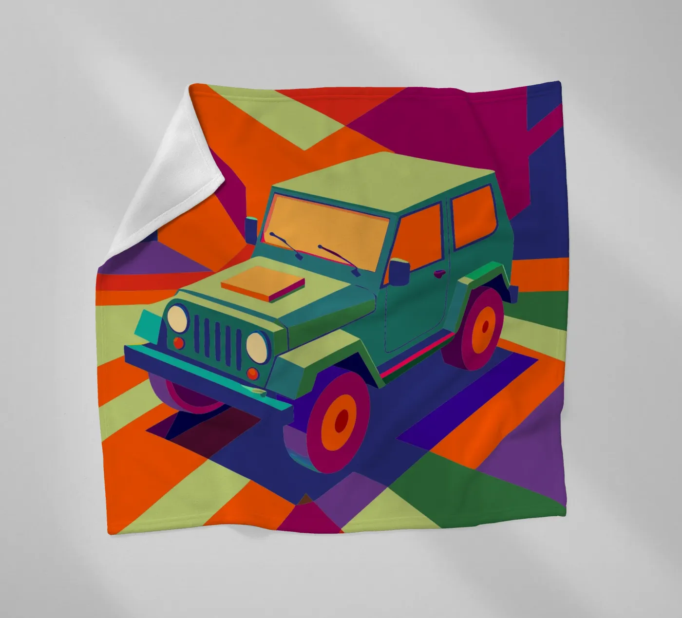 jeep auto vector fleecedeken van Elfath