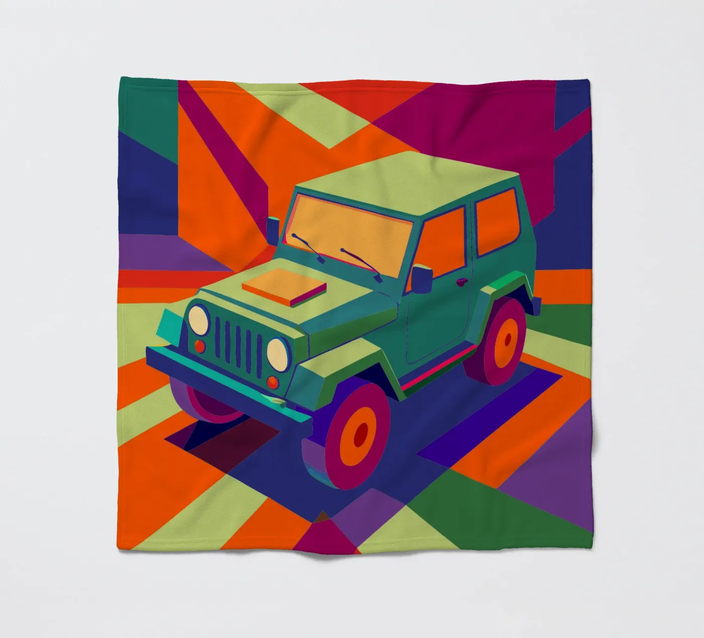 jeep auto vector fleecedeken van Elfath