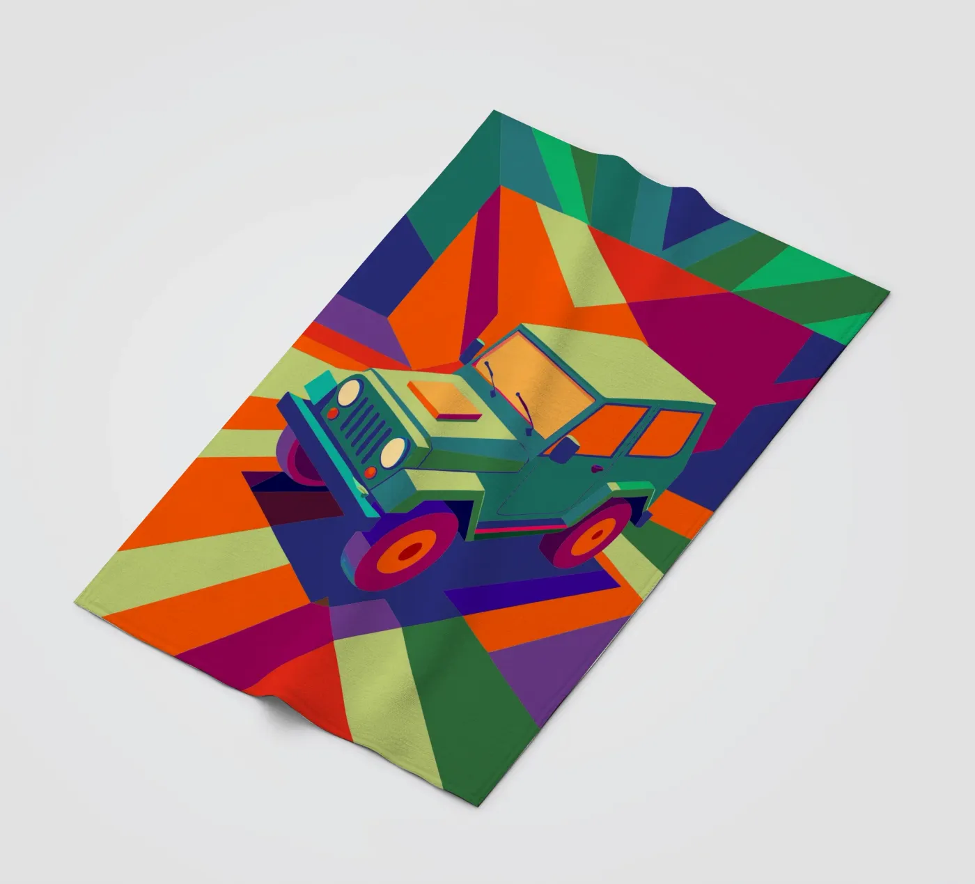 jeep auto vector fleecedeken van Elfath