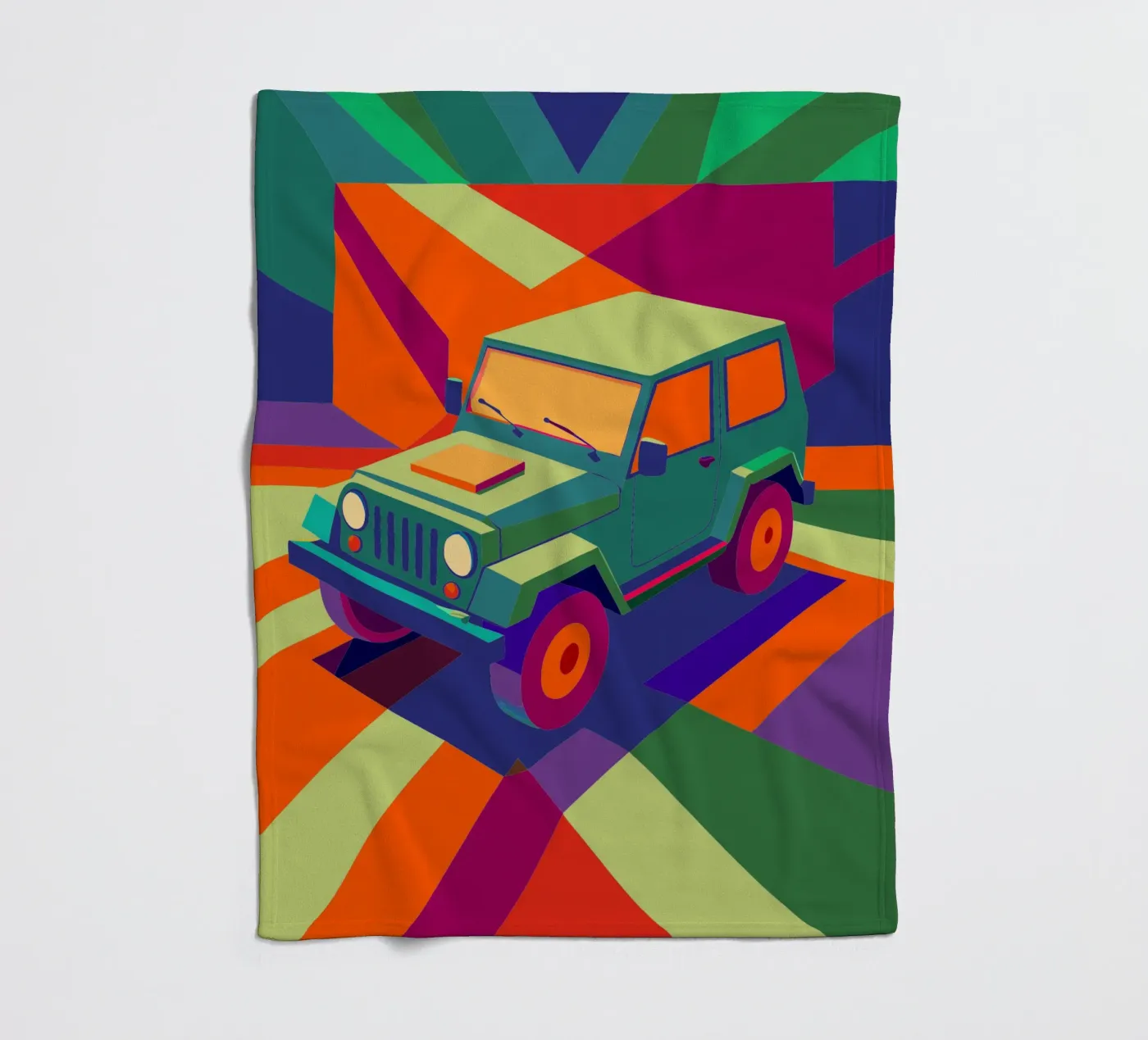 jeep auto vector fleecedeken van Elfath