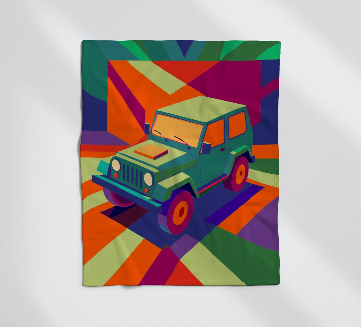 jeep auto vector fleecedeken van Elfath