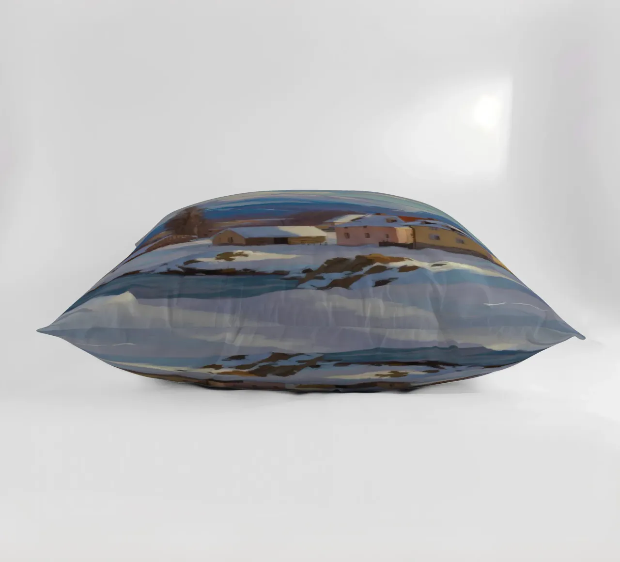 Wintry Cabin Repose decorative cushion by Celestial Harmony