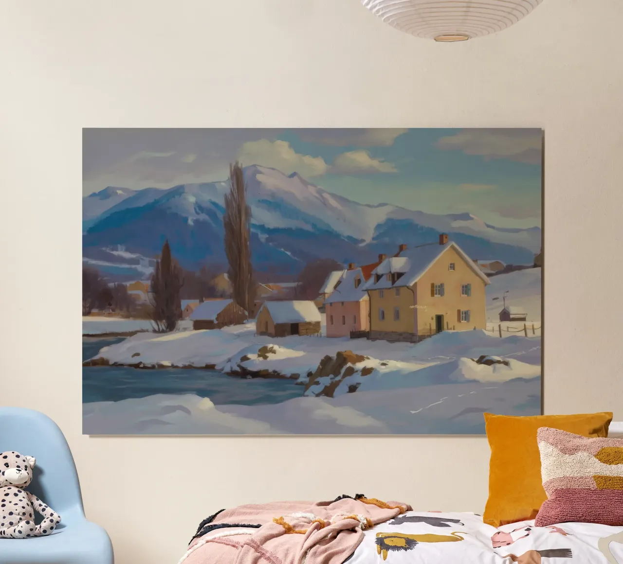 Repos hivernal dans une cabane poster de Celestial Harmony