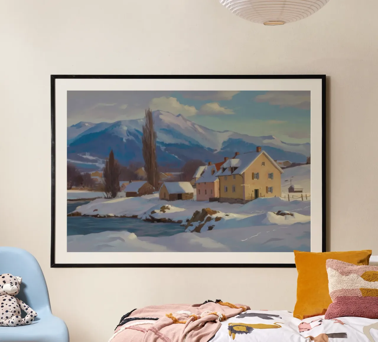 Repos hivernal dans une cabane poster de Celestial Harmony