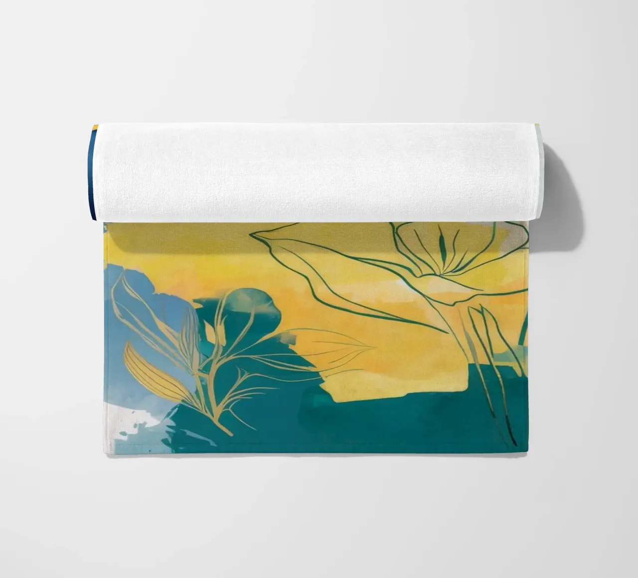 Schets zonsondergang Flora strandhanddoek van Dream Spectrum