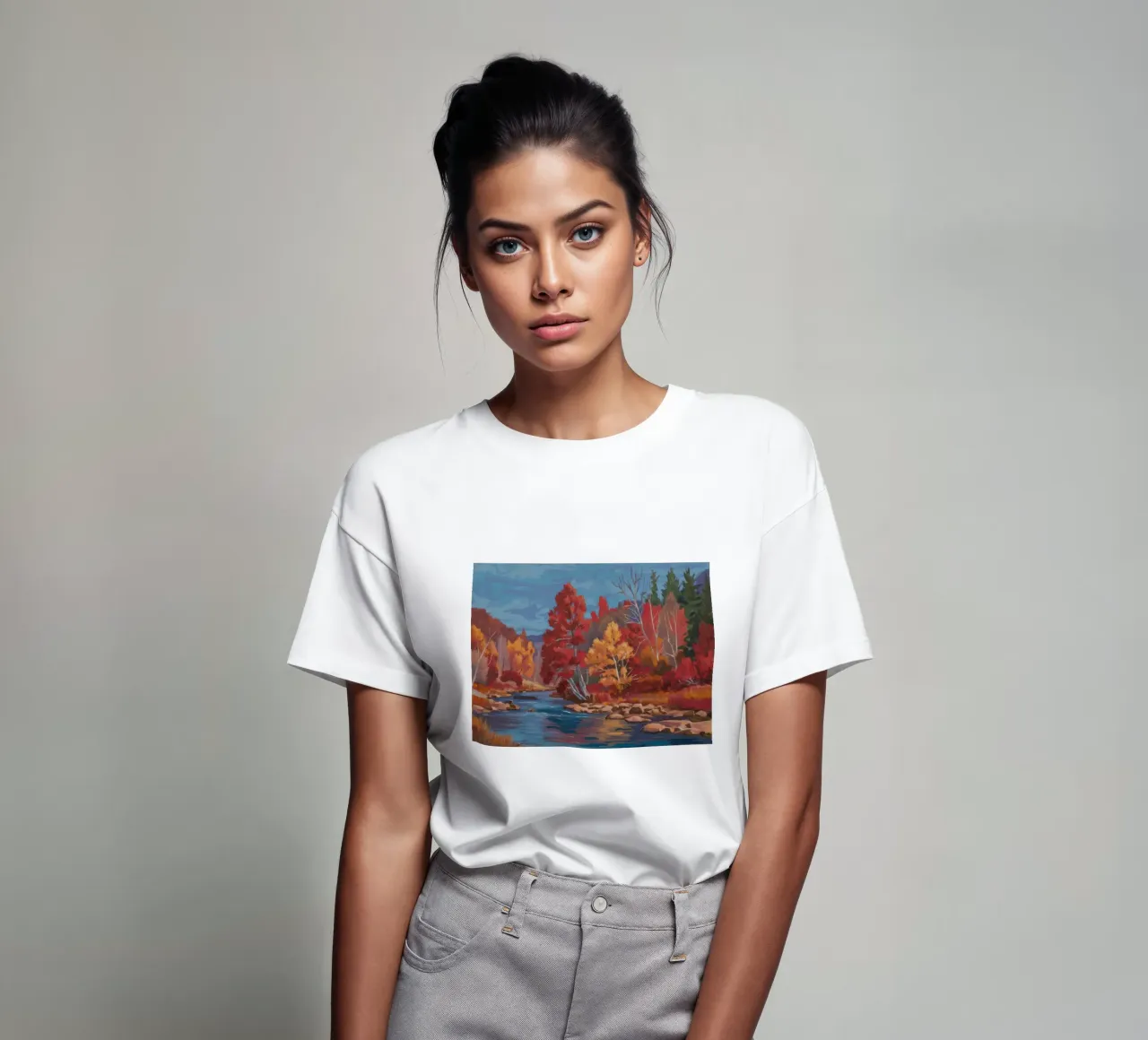 Incendio di Forest River t-shirt da Radiance Landscape