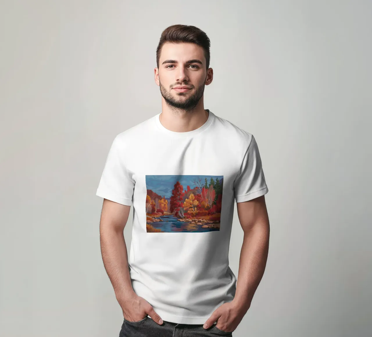 Incendio di Forest River t-shirt da Radiance Landscape