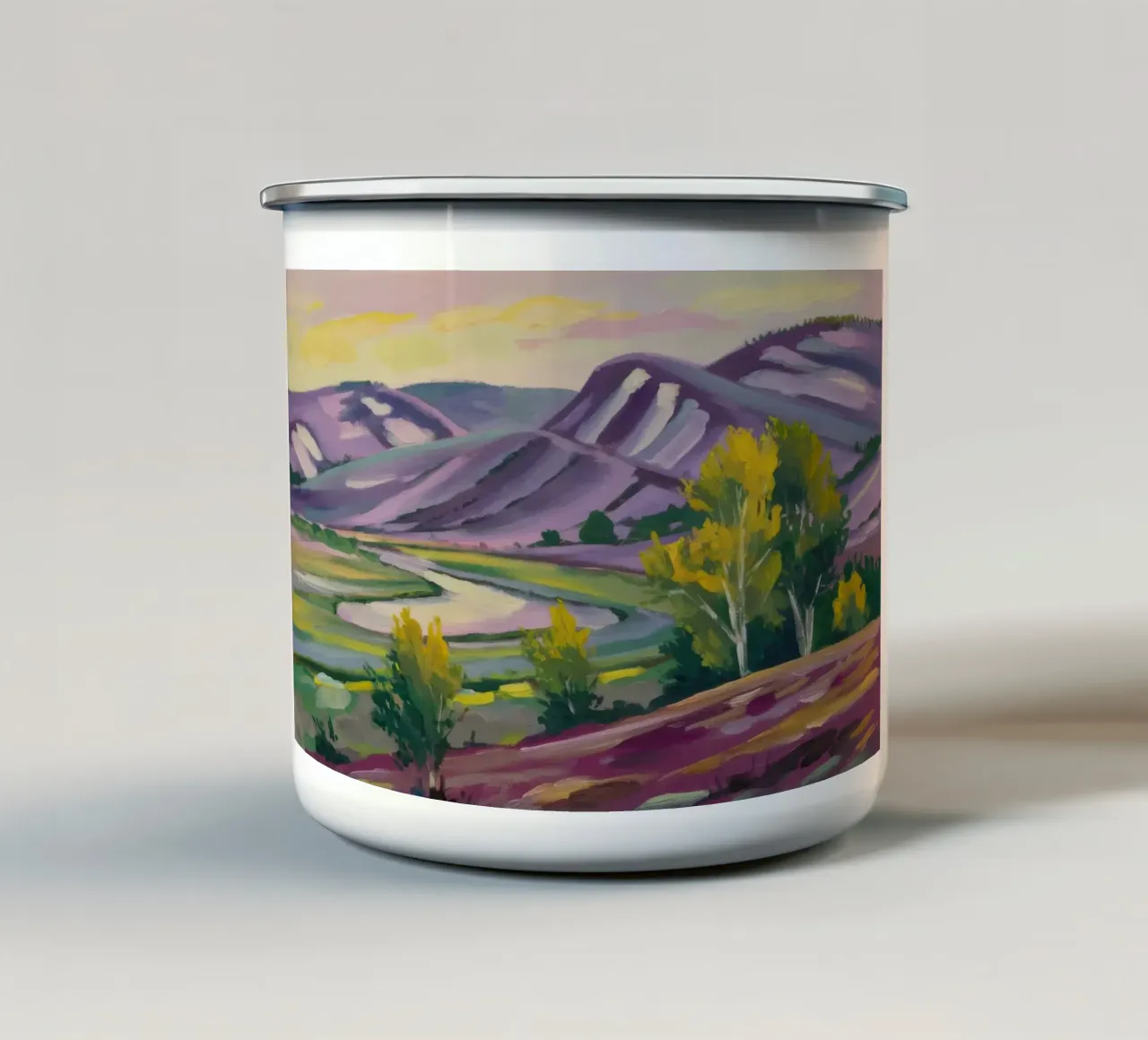 Ansa del fiume Verdant tazza in smalto da Celestial Harmony