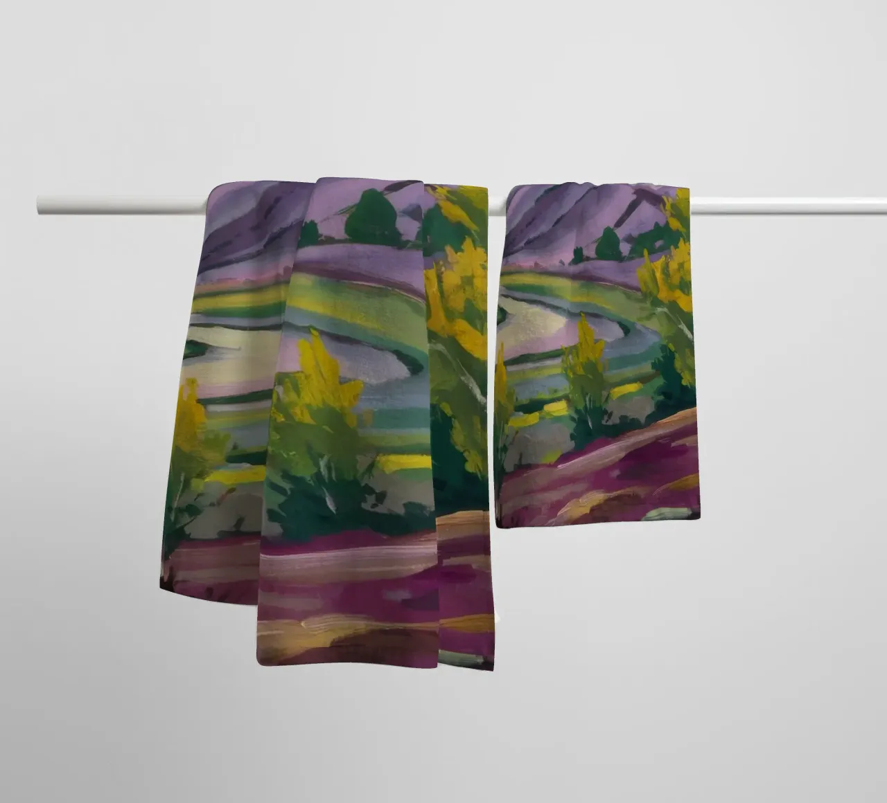 Ansa del fiume Verdant asciugamano da bagno da Celestial Harmony