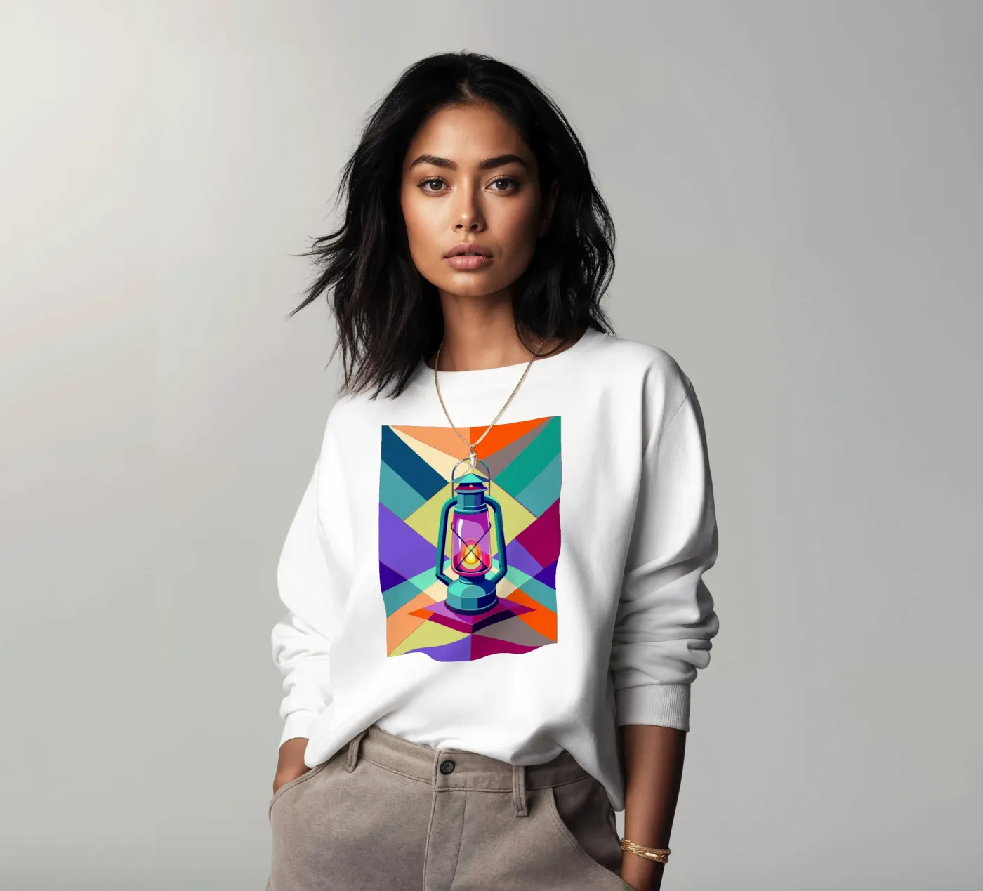 lantern light vector sweatshirt van Elfath