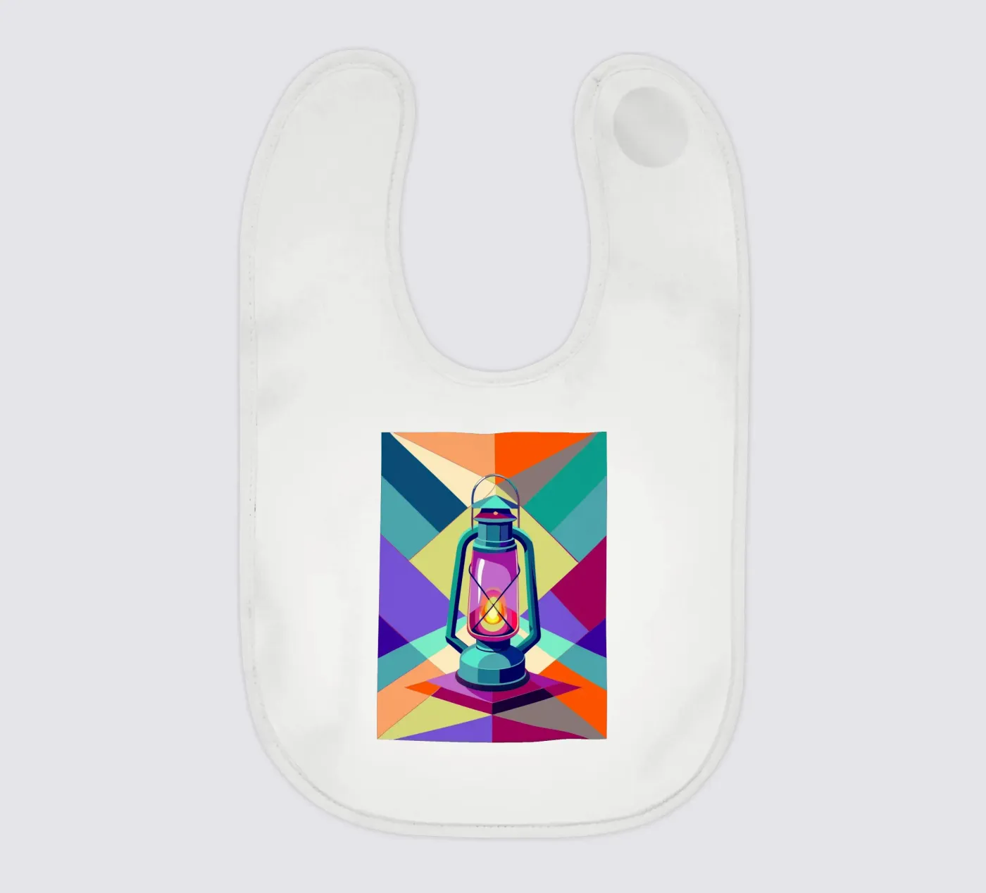 lantern light vector baby bib by Elfath