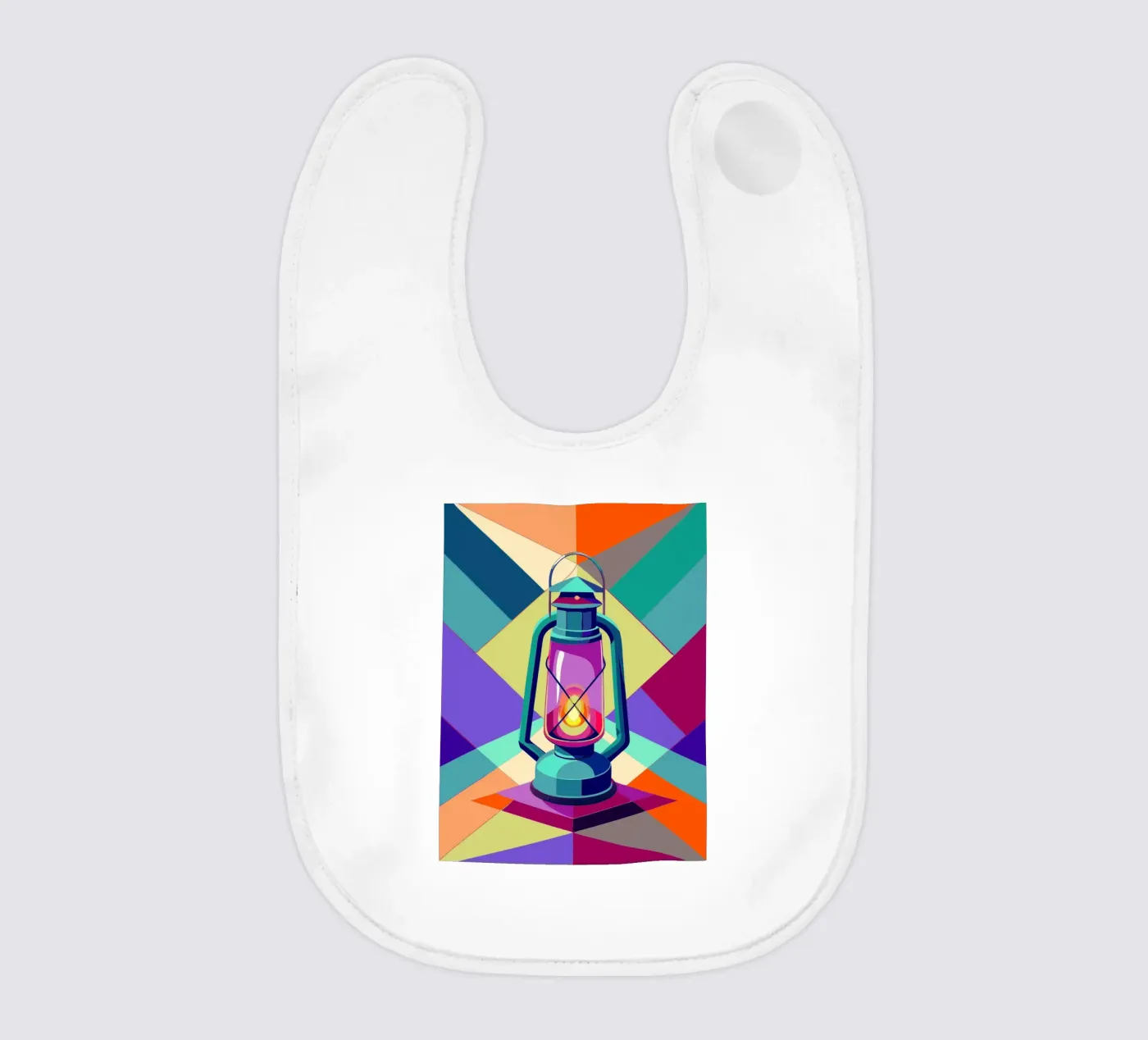 lantern light vector baby bib by Elfath