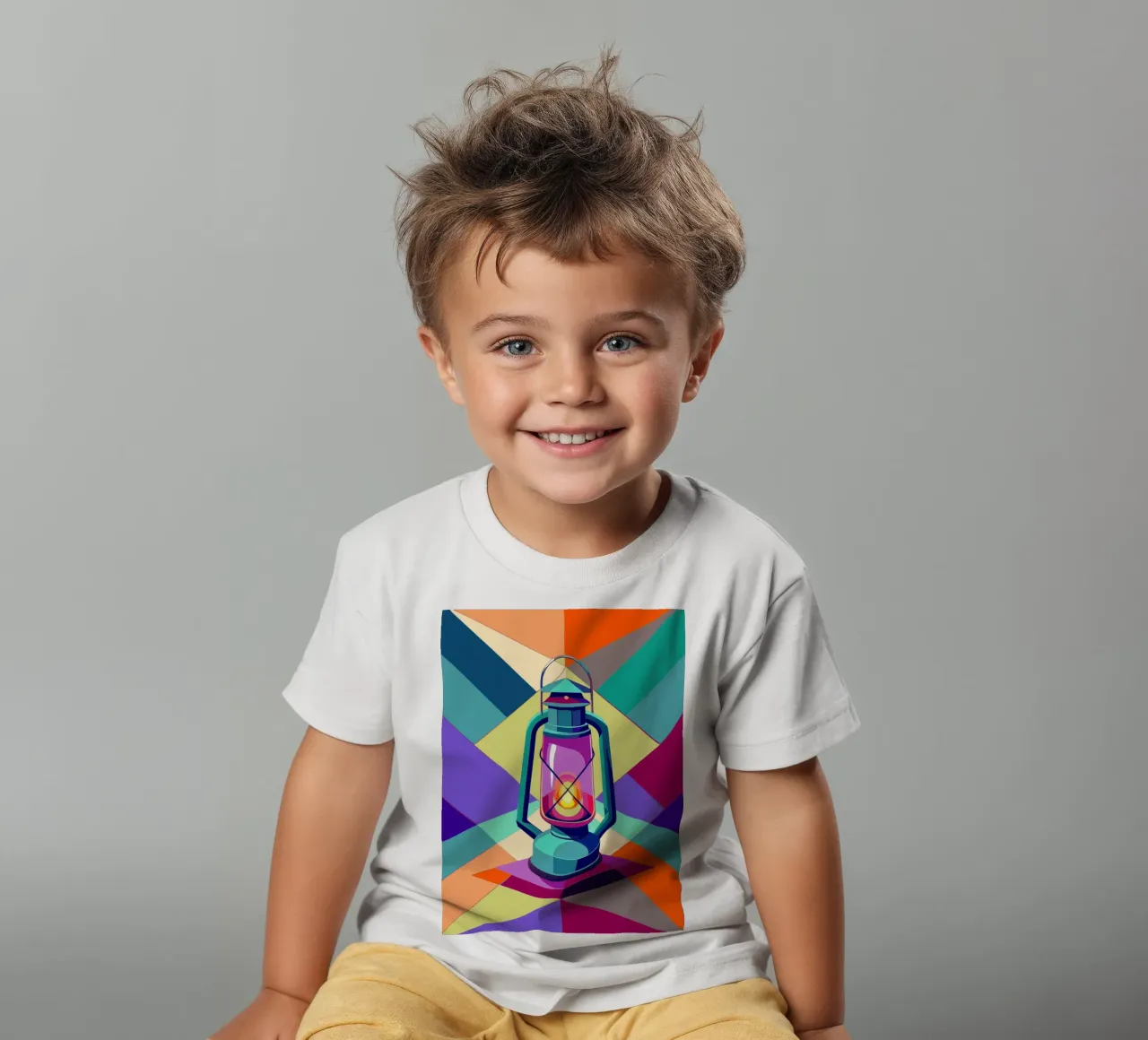 vettore della luce della lanterna t-shirt bambini da Elfath