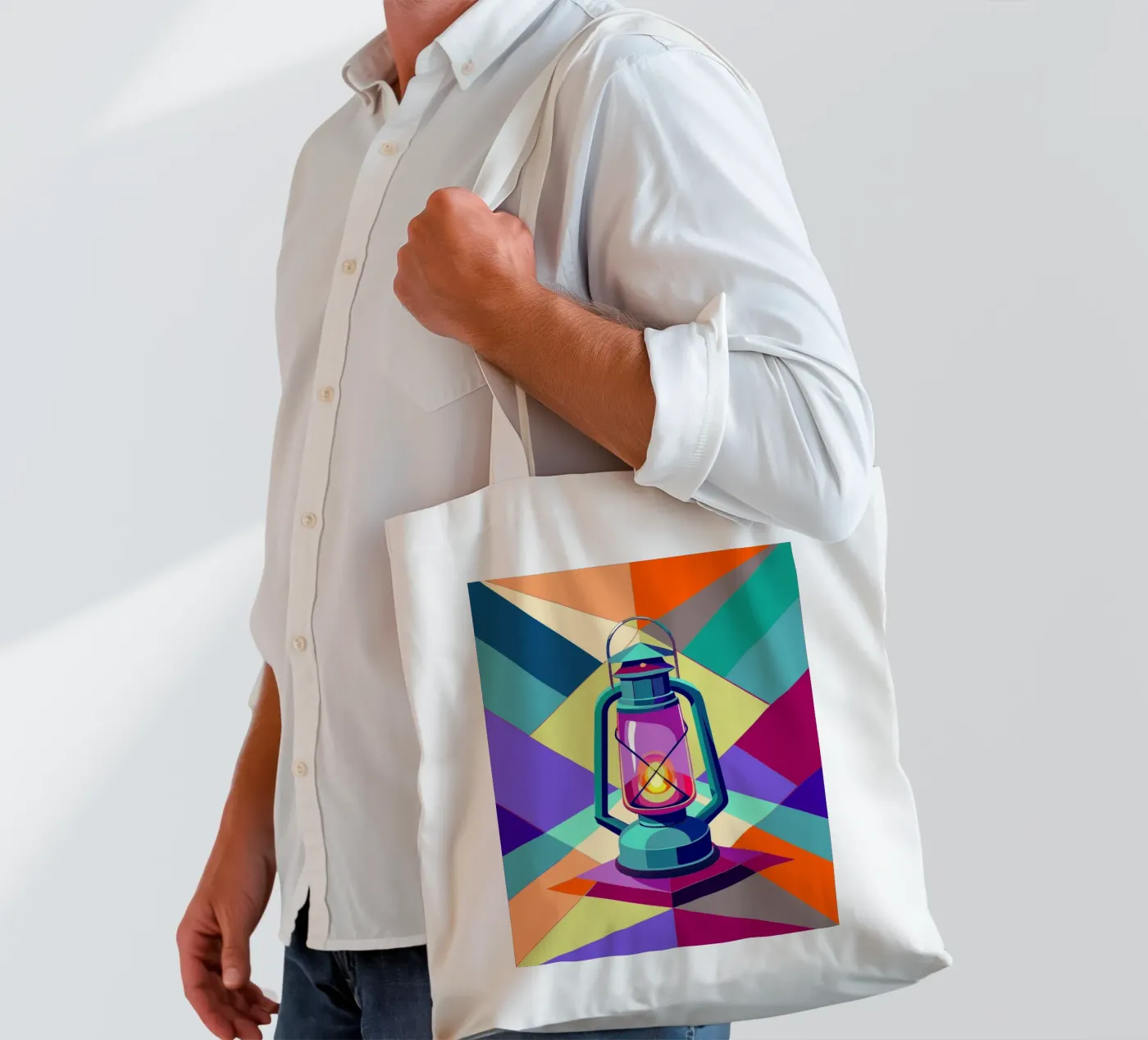 lantern light vector tote bag by Elfath