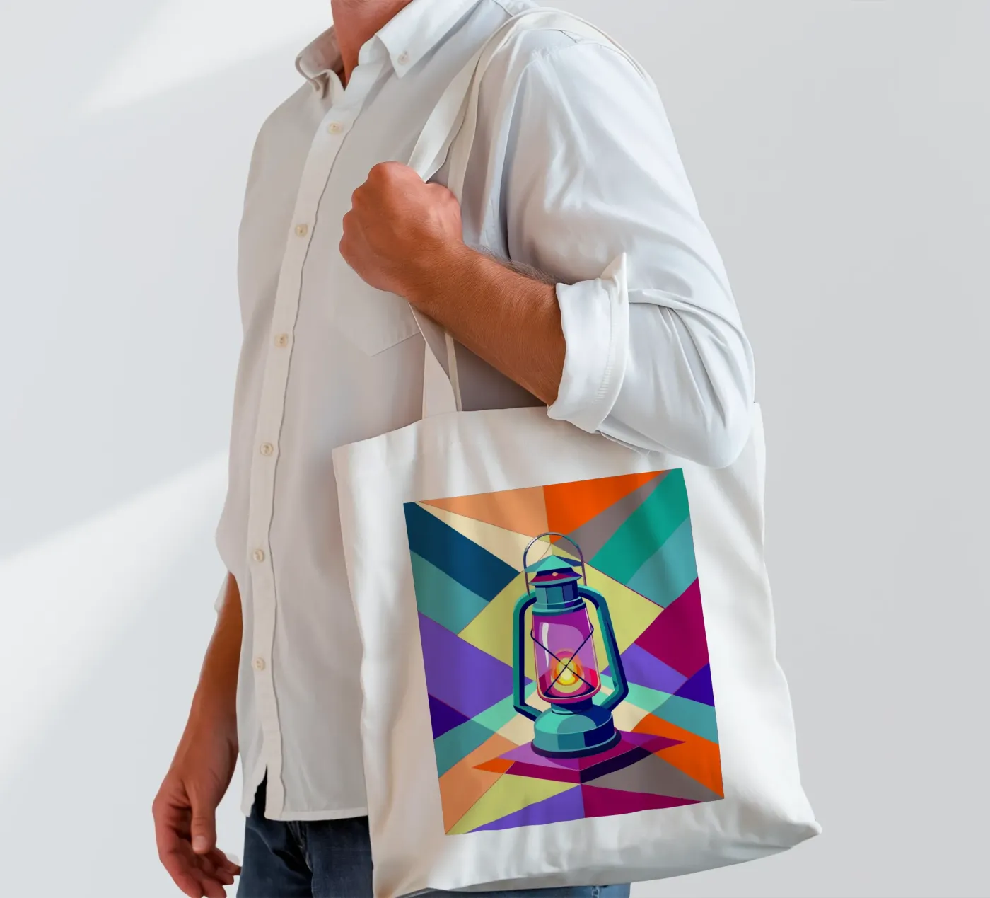 vettore della luce della lanterna borsa in juta da Elfath