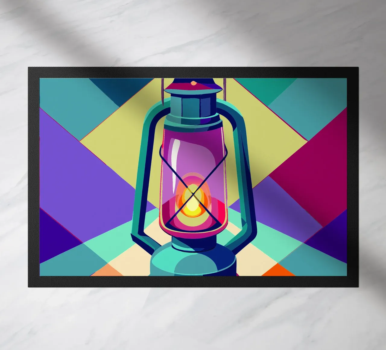 lantern light vector doormat by Elfath