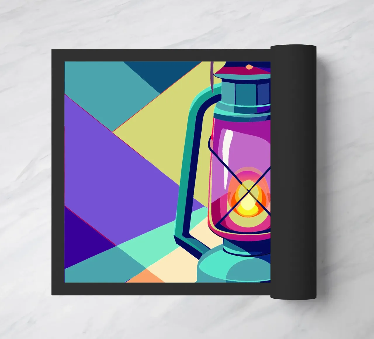 lantern light vector doormat by Elfath