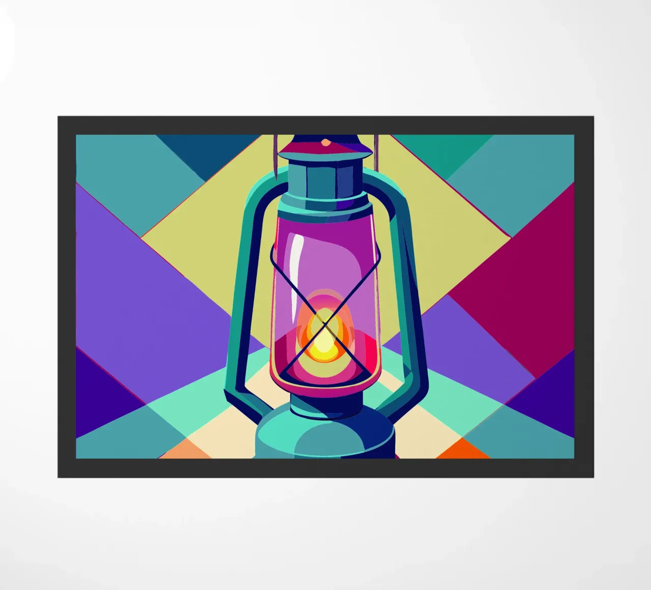 lantern light vector doormat by Elfath