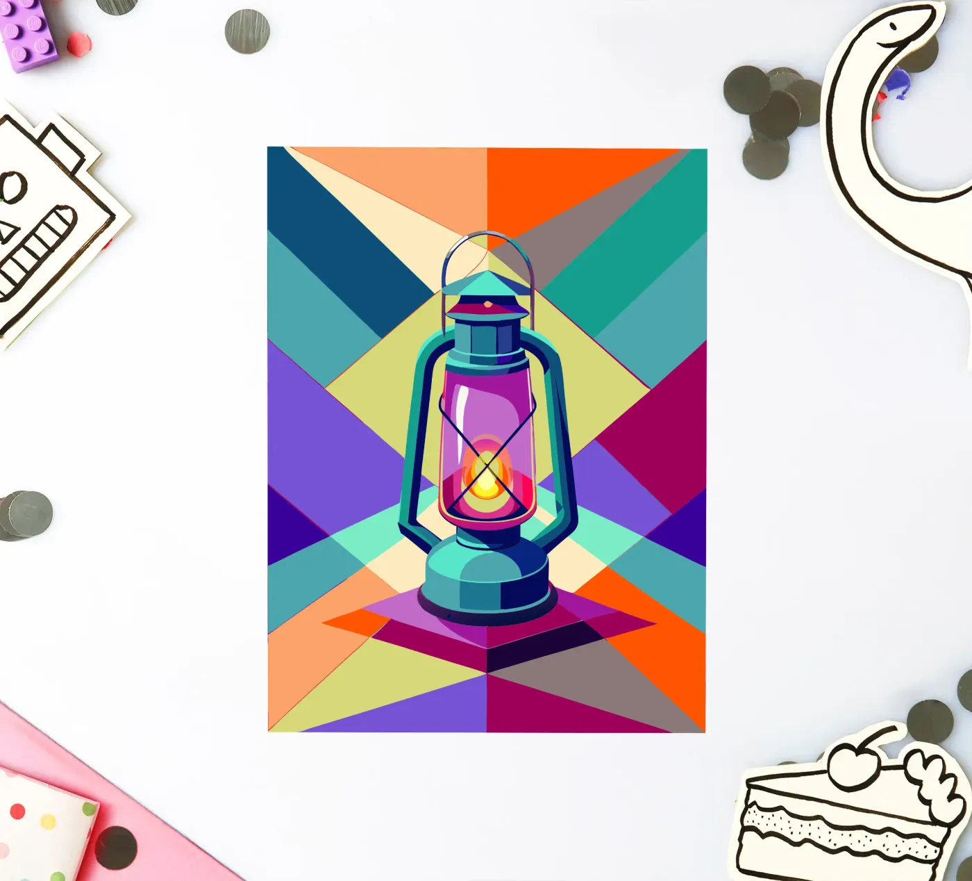 lantern light vector sticker van Elfath
